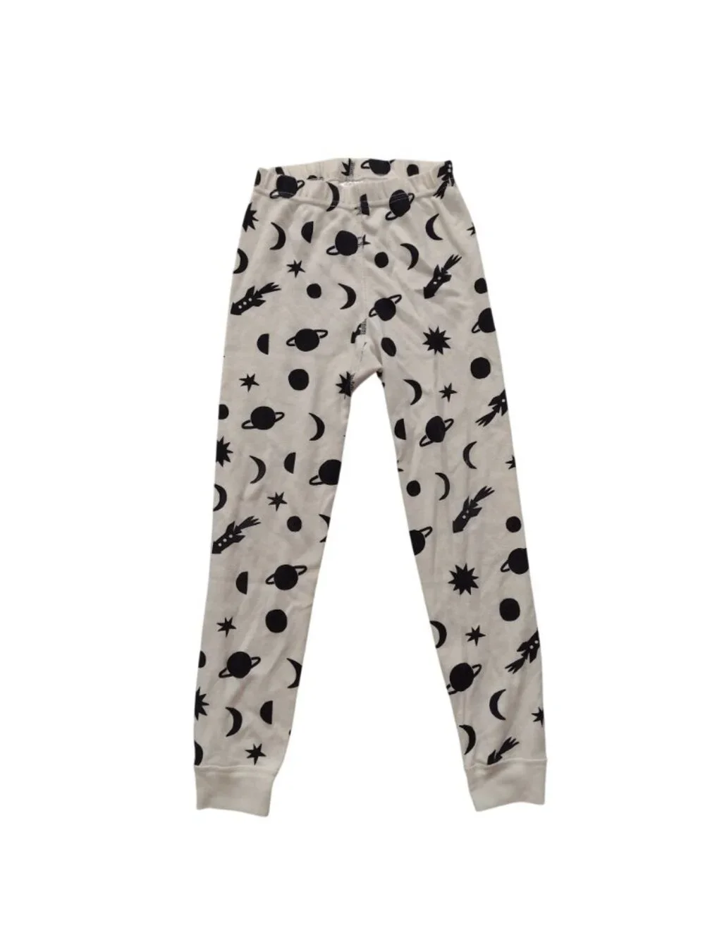 Hanna Andersson Kids Pajamas 6-7 Outer Space Print Organic Cotton Long Johns